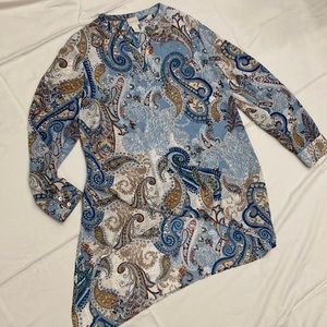 Chicos Long Sleeve Gauze Tunic